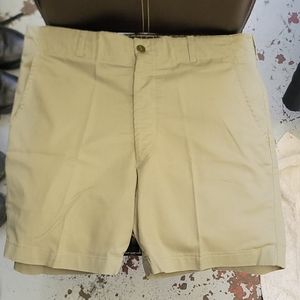 NEW vintage military shorts flat front tropical, tan